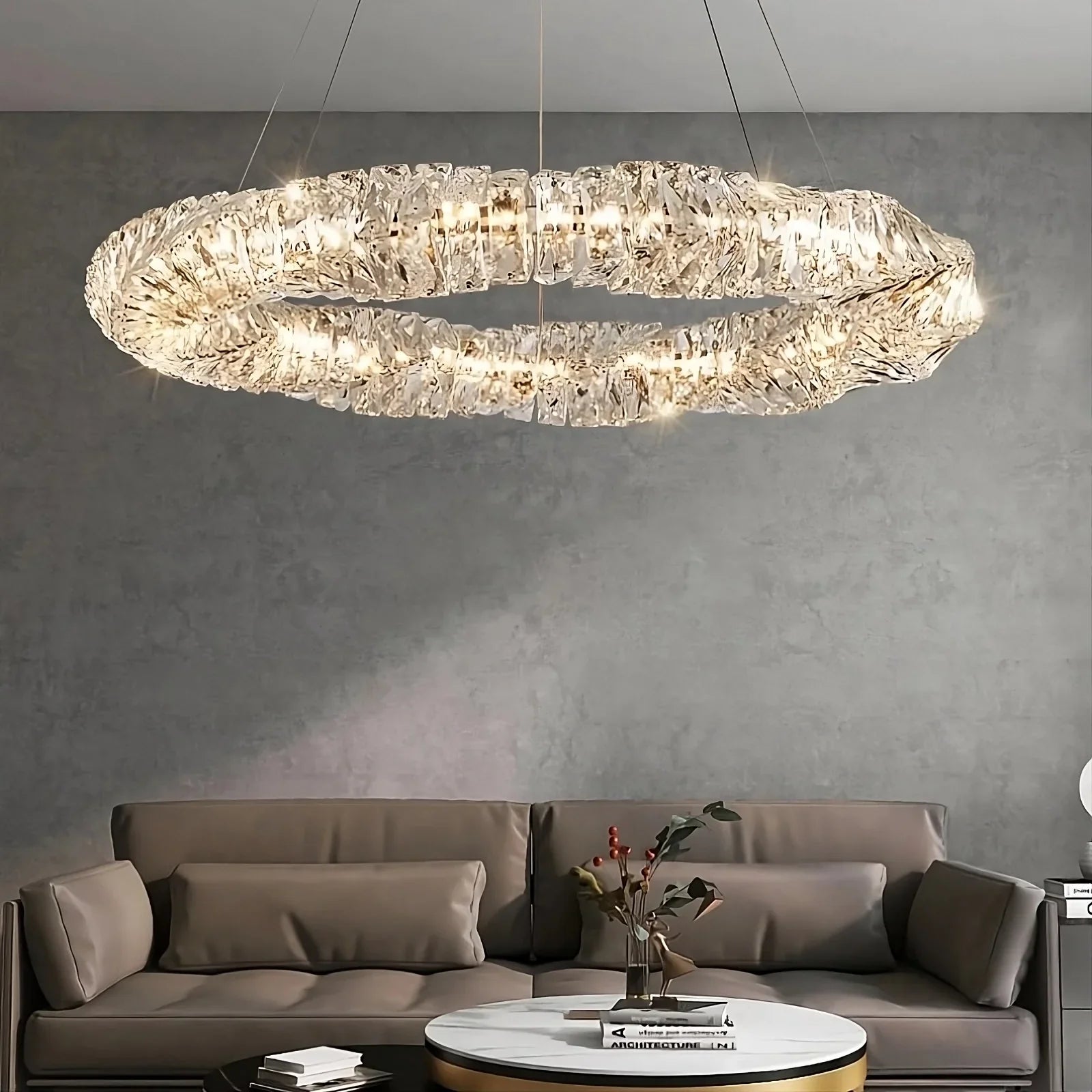 40" Bacci Crystal Light Fixture-Homelova