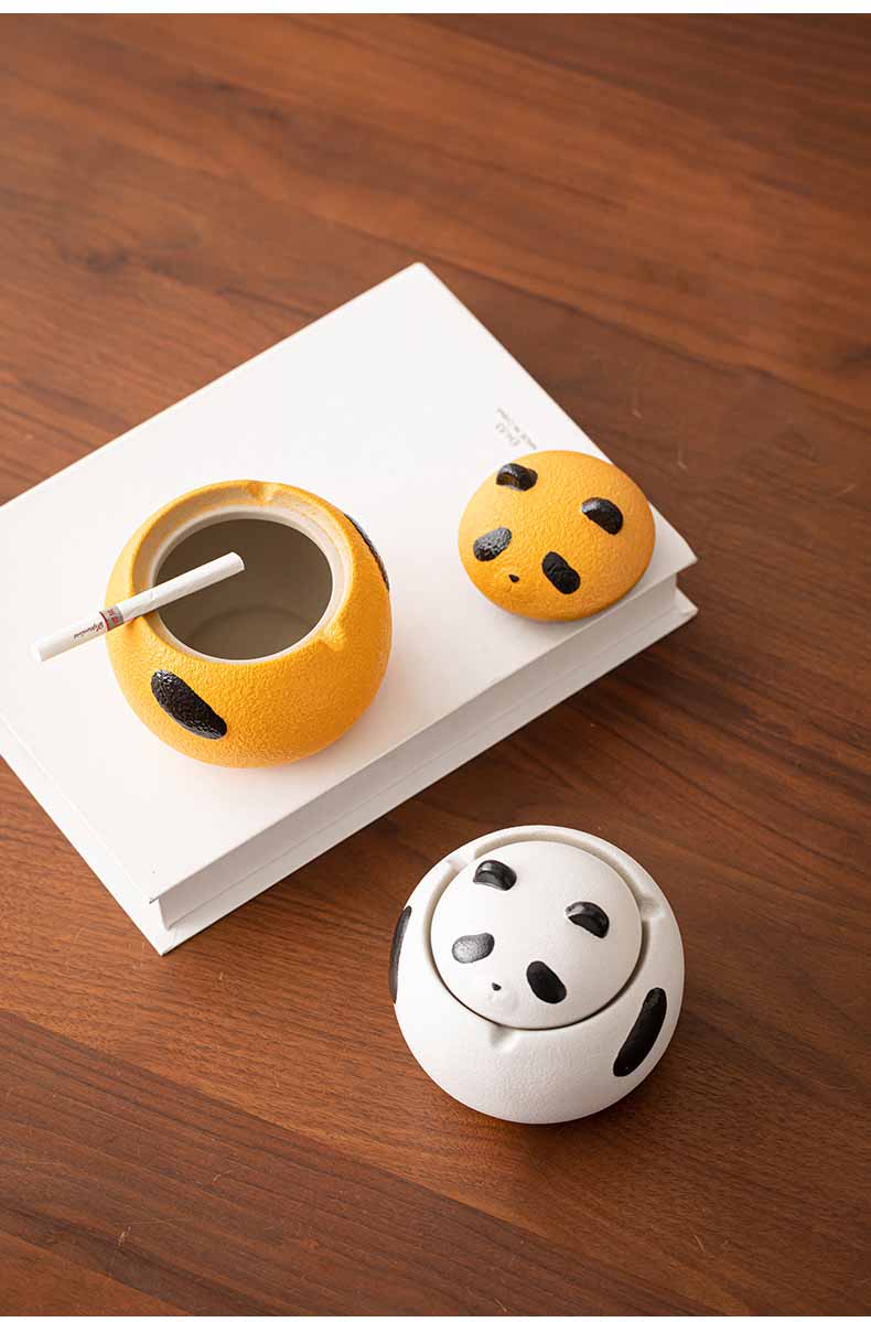 Cute Abstract Panda Ashtray, Desktop Ornament-Homelova