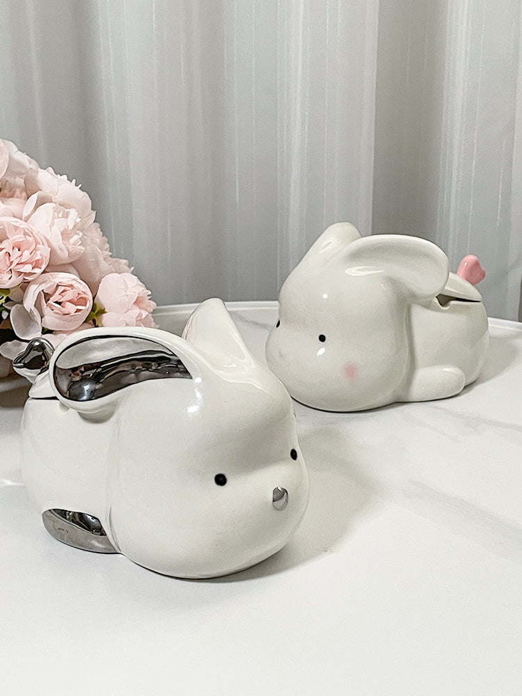 Cute Bunny Ceramic Ashtray, Home Decoration-Homelova