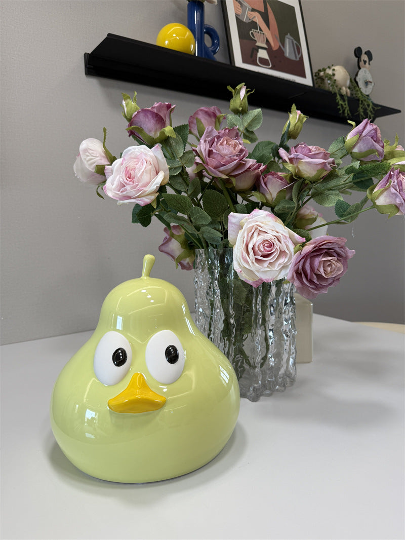 Cute Cartoon Big-Eyed Pear Tissue Box Cover - Fun Home & Office Organizer-Homelova