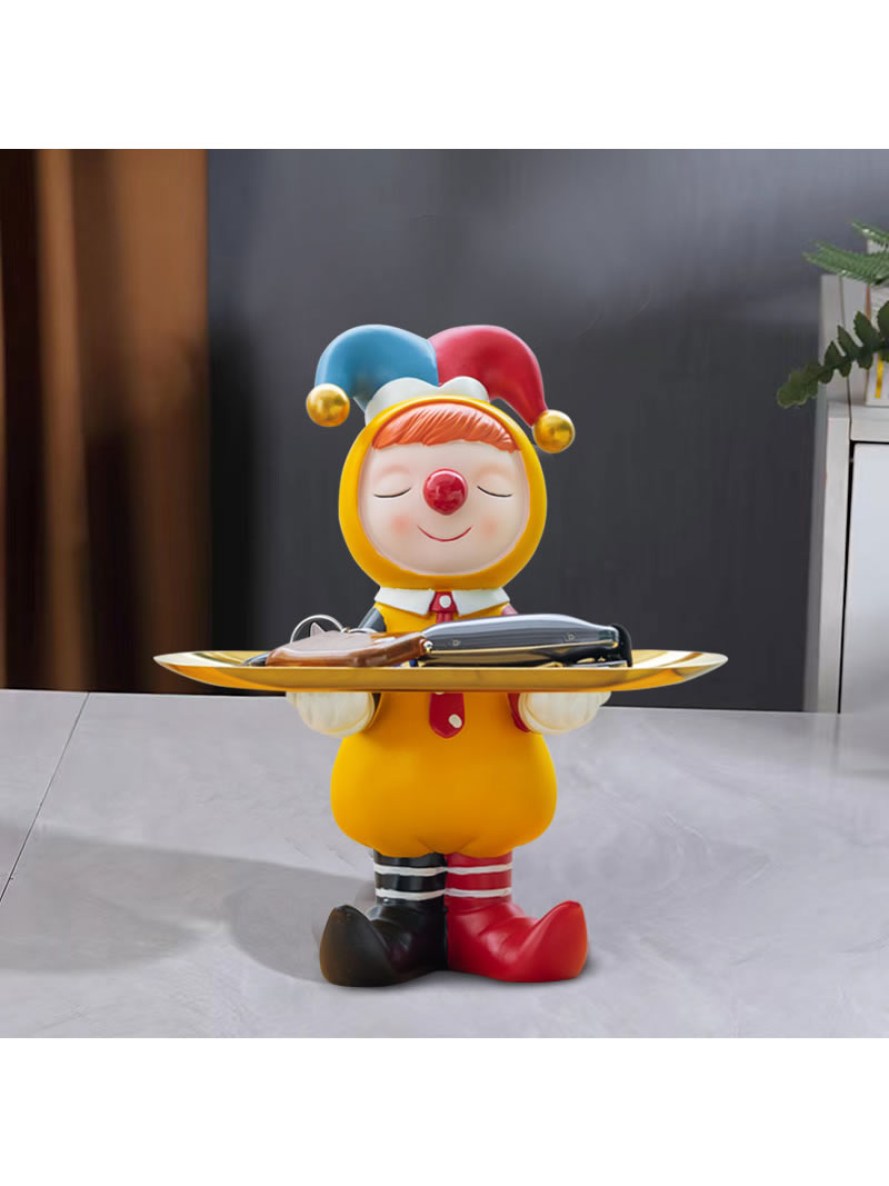 Cute Cartoon Clown Tray Decor - Fun Desktop Organizer Ornaments-Homelova