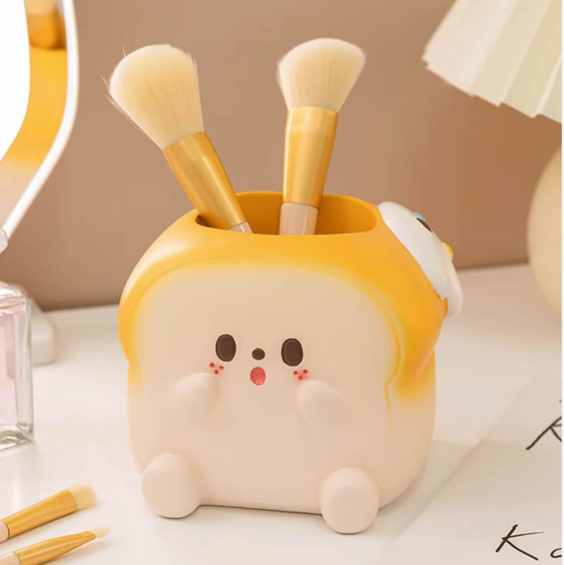 Cute Cartoon Doll Shape Study Desk Organizer Pen Holder-Homelova