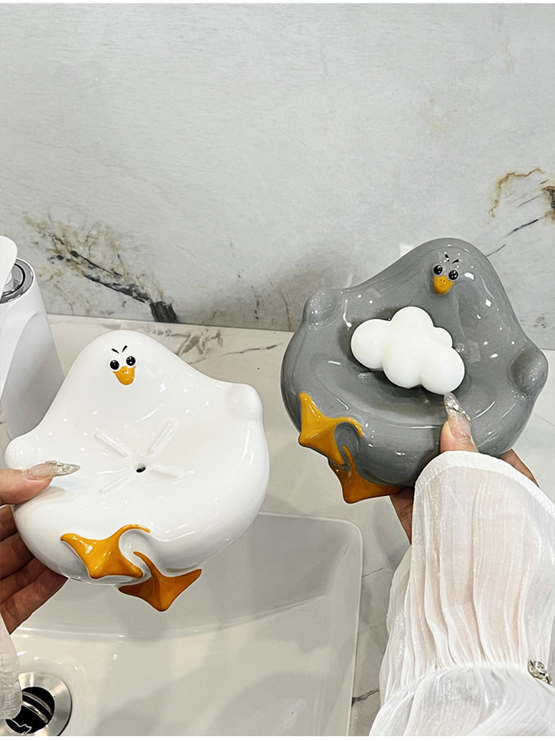 Cute Duck Drain Soap Box, Bathroom Organization Decoration-Homelova