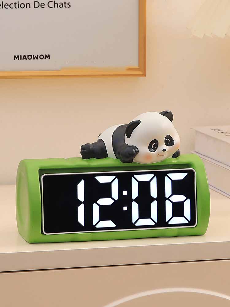 Cute Panda Desktop Clock, Home Decoration Ornaments, Holiday Gifts-Homelova