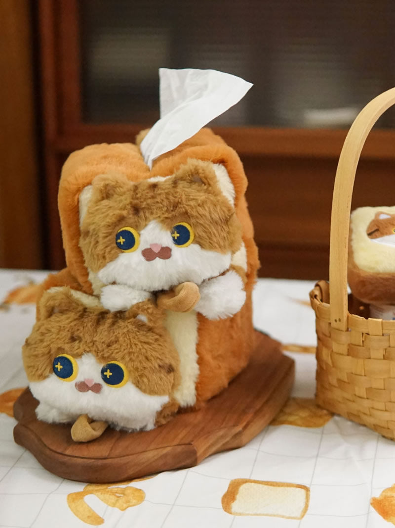 Cute Plush Cat Tissue Box, Children'S Room Decoration Gift-Homelova