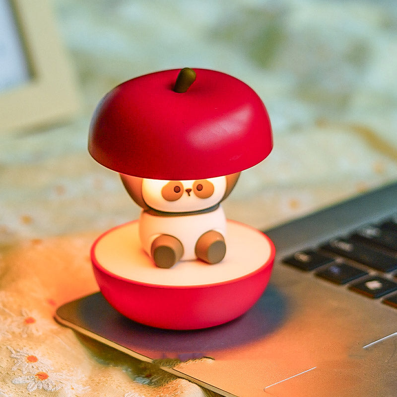 Cute Red Apple And Panda Night Light, Creative Gift-Homelova