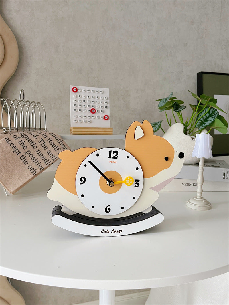 Cute Rocking Puppy Table Clock, Children'S House Decoration, Christmas Gift-Homelova