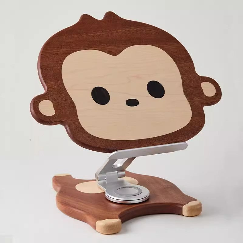 Cute Wooden Monkey Study Reading Stand, Ipad Stand-Homelova