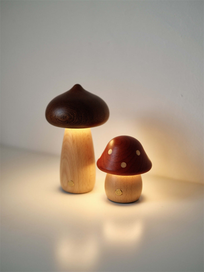 Cute Wooden Mushroom Night Light, Unique Gift-Homelova