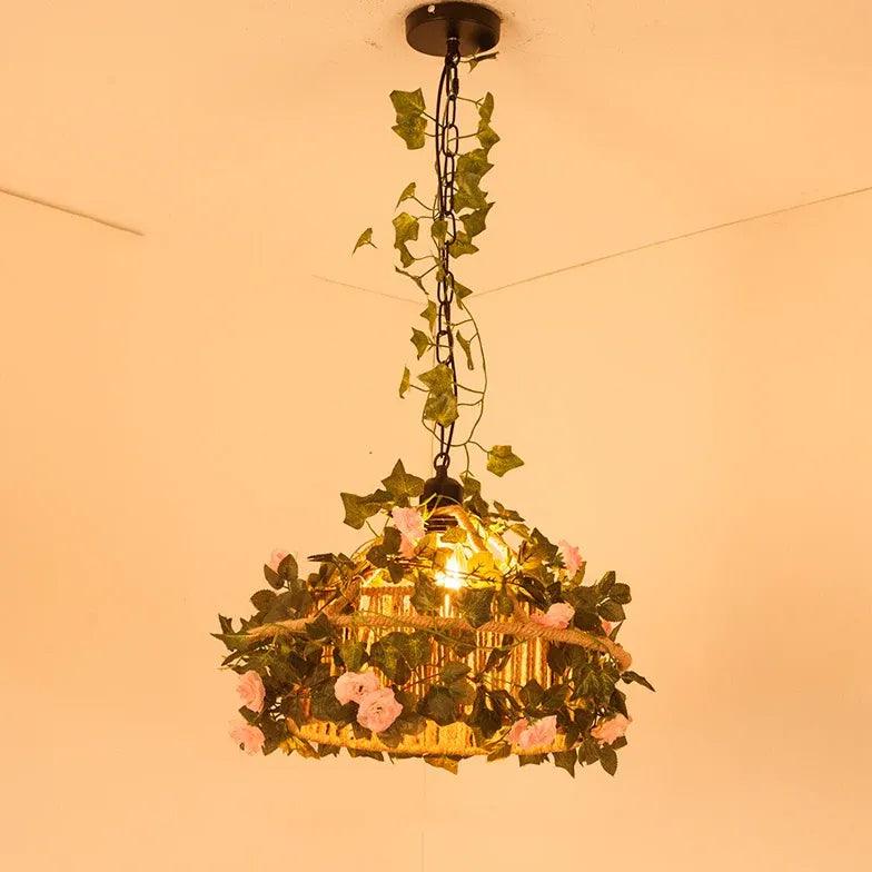 Decorative Floral Theme Vintage Pendant Light-Homelova