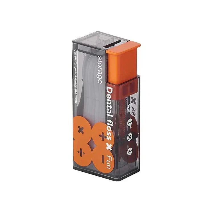 Portable Floss Dispenser With 10 Automatically Ejectable Floss Sticks-Homelova