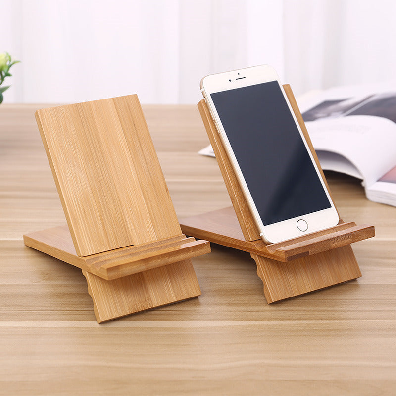 Easy To Carry Bamboo And Wood Splicing Mobile Phone Stand, Ipad Stand-Homelova