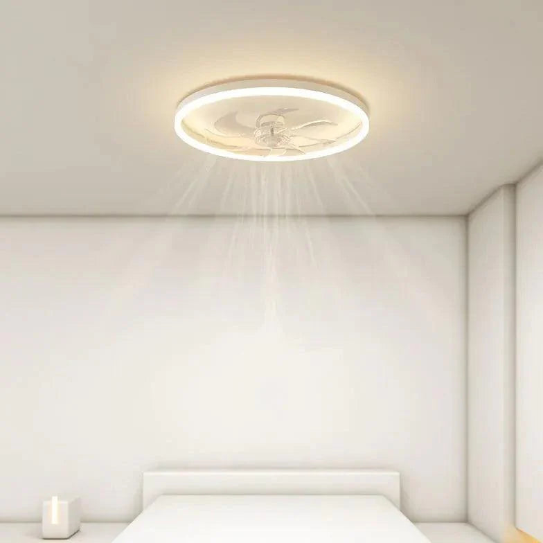 Edge LED Strip Minimalist Round Fan Light-Homelova