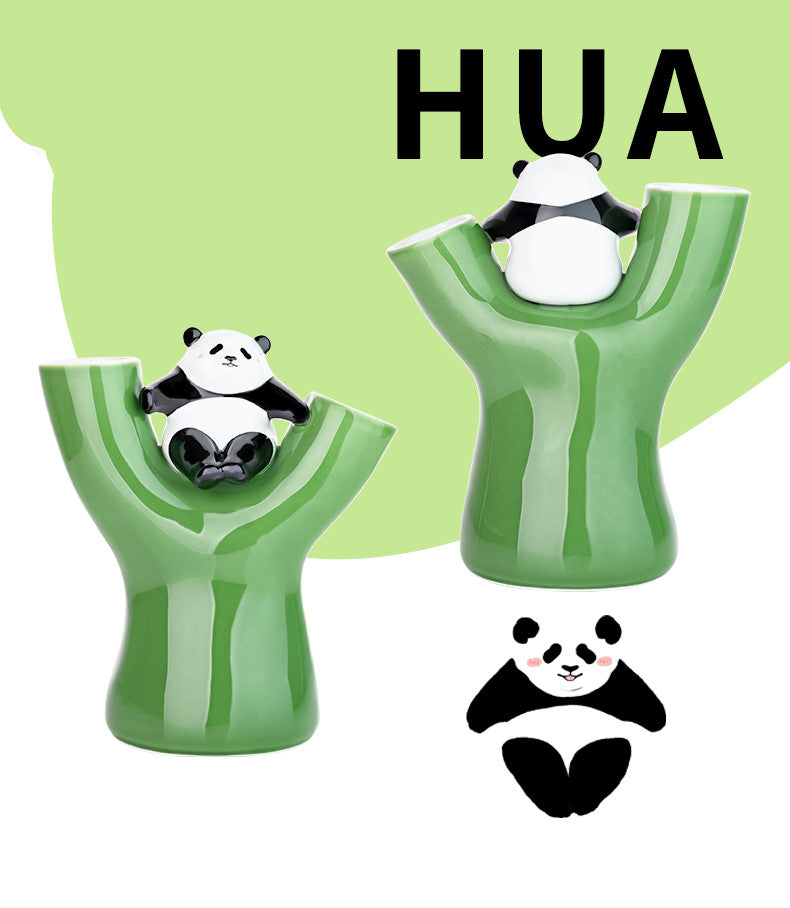 Elegant Ceramic Panda Vase: A Touch of Nature and Charm for Your Home-Homelova