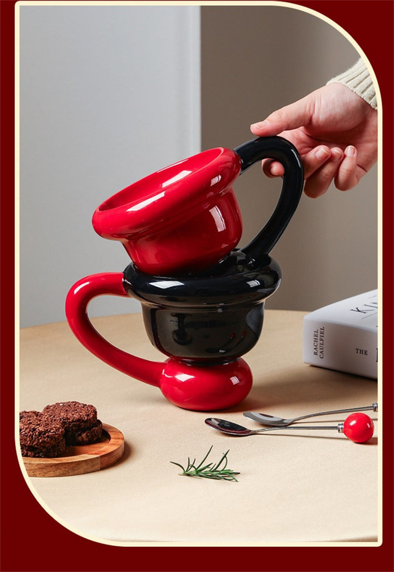 Exquisite Christmas Candy Colored Ceramic Mug, Coffee Cup-Homelova