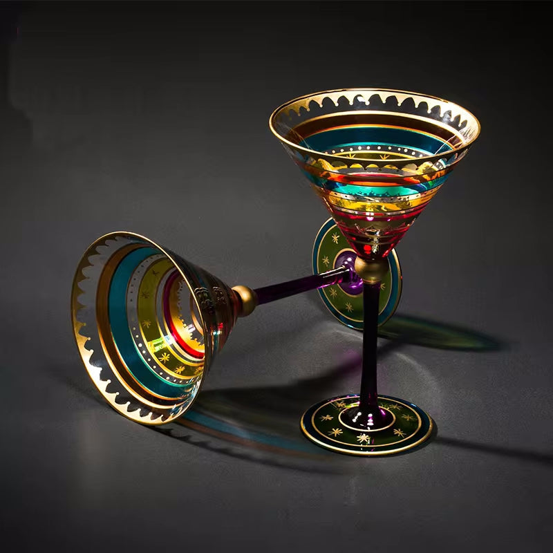 Exquisite Cocktail Multi-Color Glass Cup ,Pretty Home Wine Glass Furnishings-Homelova