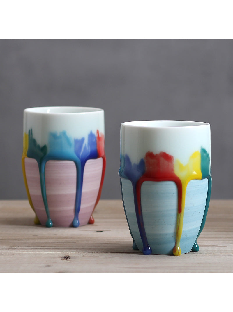 Exquisite Colorful Kiln-Changed Art Mug, Ceramic Coffee Cup-Homelova