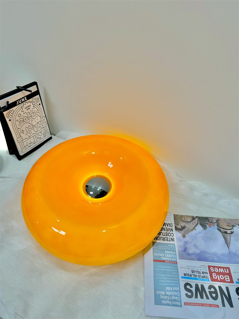 Exquisite Orange Donut Romantic Night Light, Round Atmosphere Light-Homelova