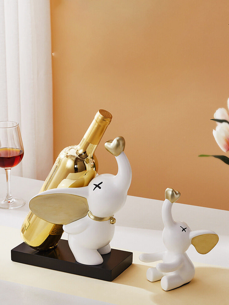 Exquisite Elephant Wine Rack,Bottle Holder, Living Room Decoration Ornaments-Homelova