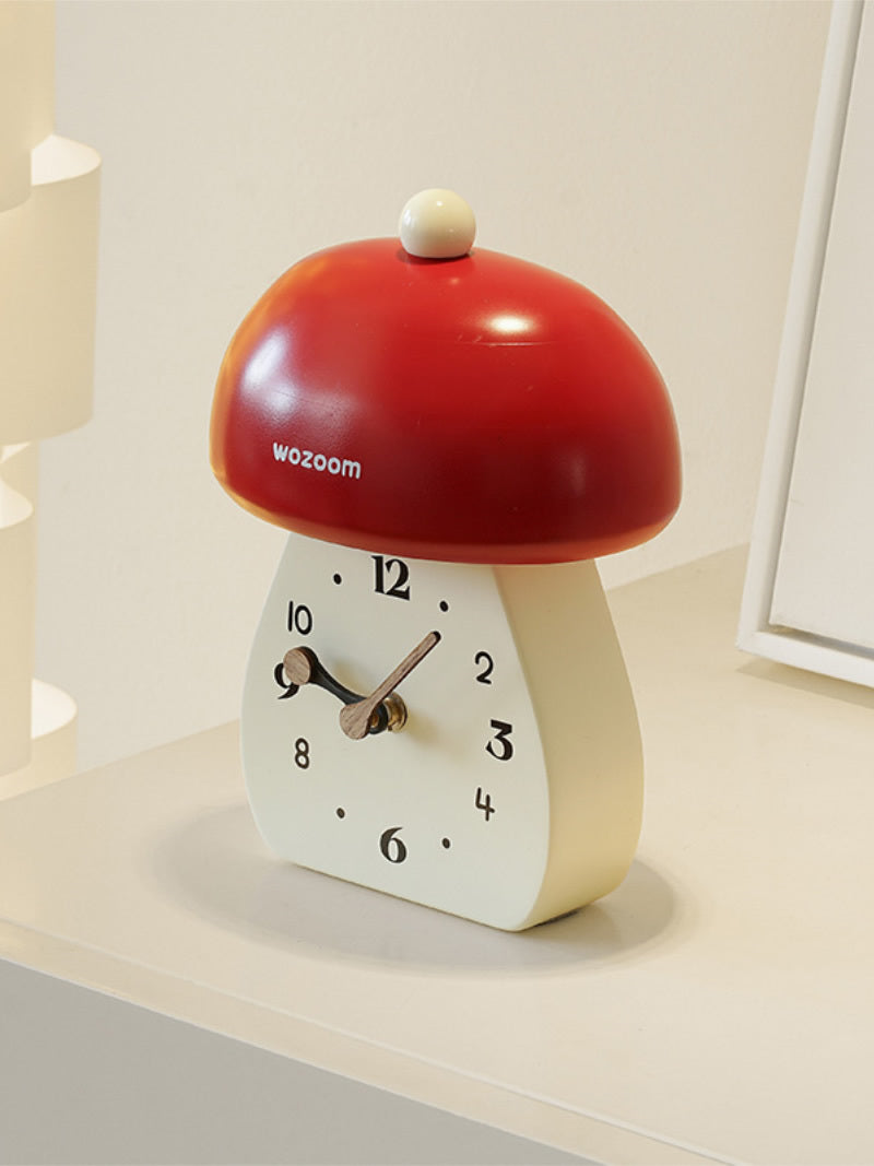 Exquisite mushroom office desk silent clock, artistic decoration gift-Homelova