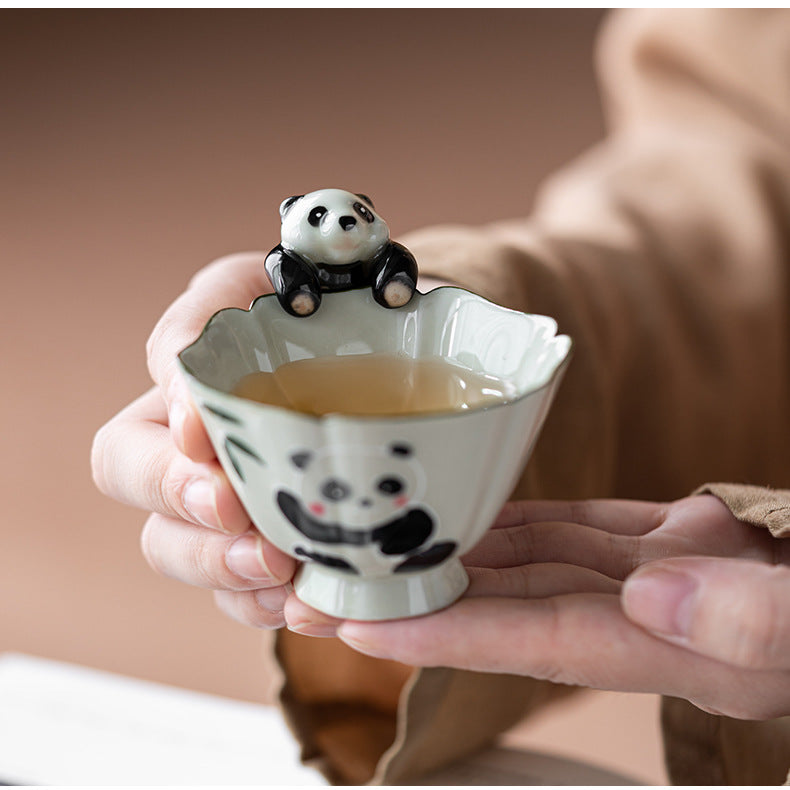 Exquisite Panda Mini Ceramic Coffee Cup, Tea Cup 70ml-Homelova