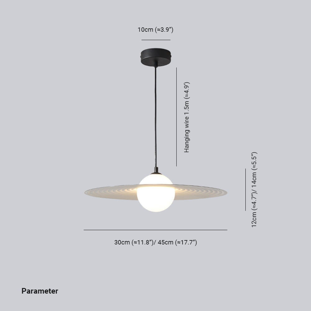 Carins Minimalista Metal Estrella Lámpara Colgante, Blanca/Negra