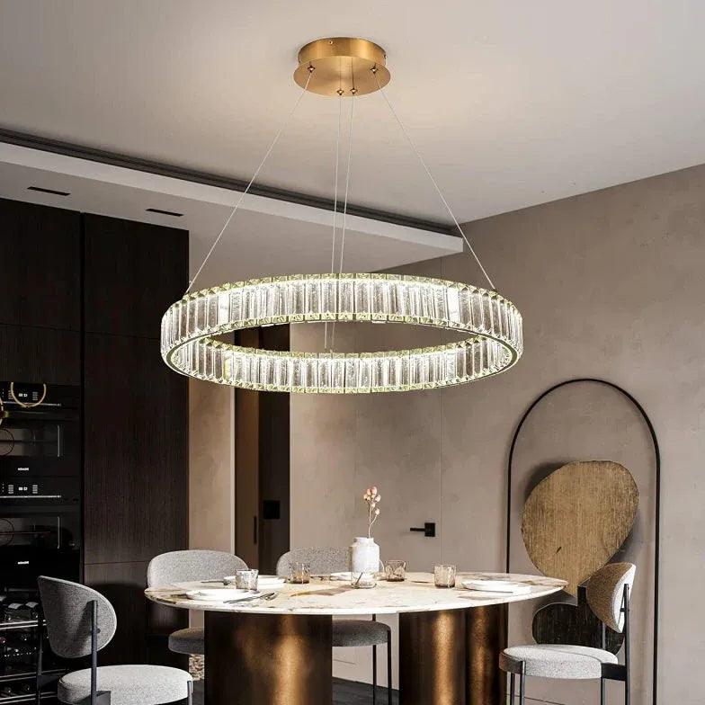 Fence Type Crystal Dining Room Pendant Light-Homelova
