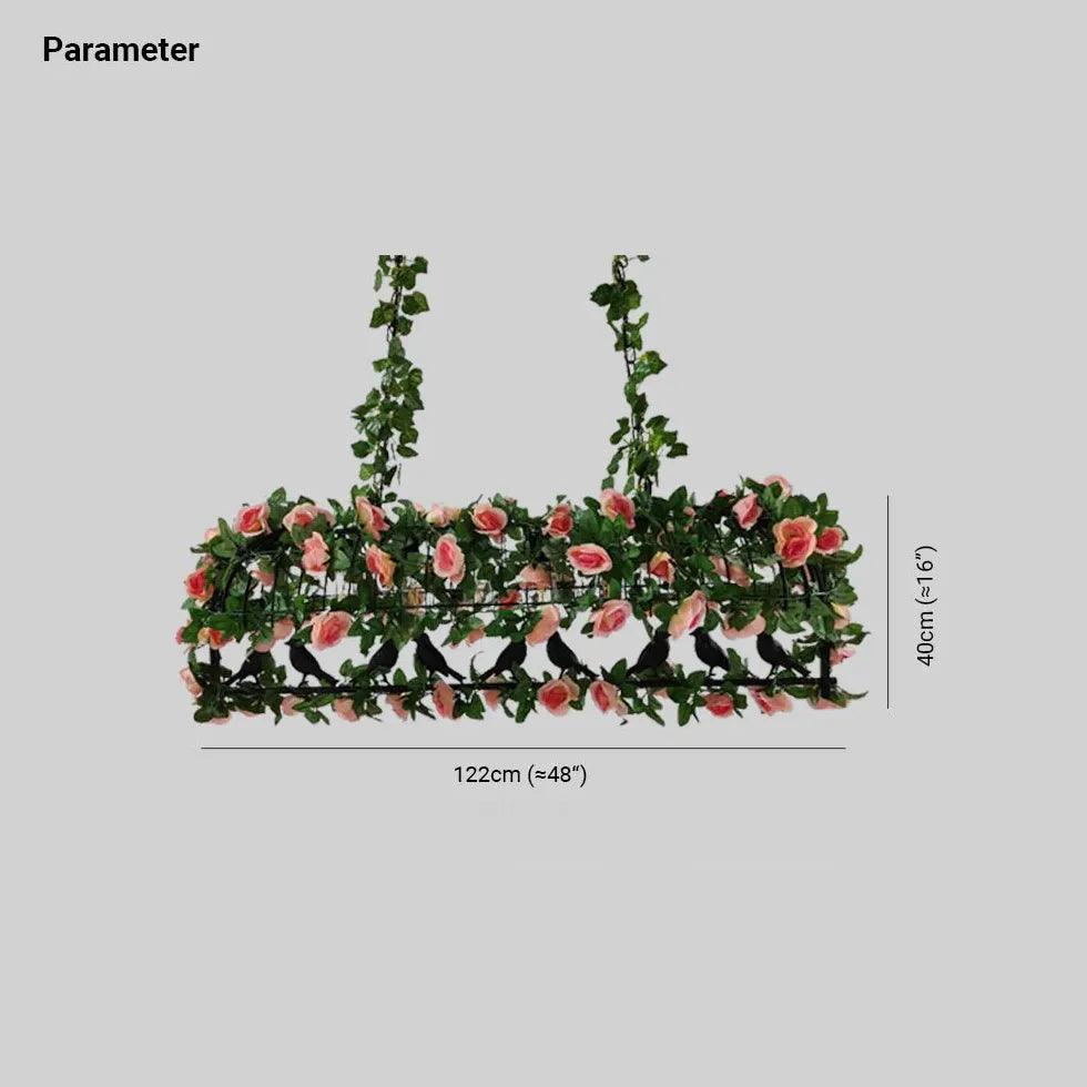 Floral Vine Decor Vintage Dining Room Pendant Light-Homelova