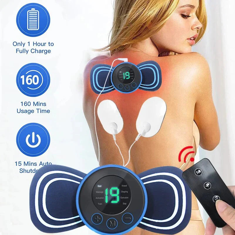 Portable Electric Neck Massager | With Pad & Remote Control For Targeted Relaxation-Homelova