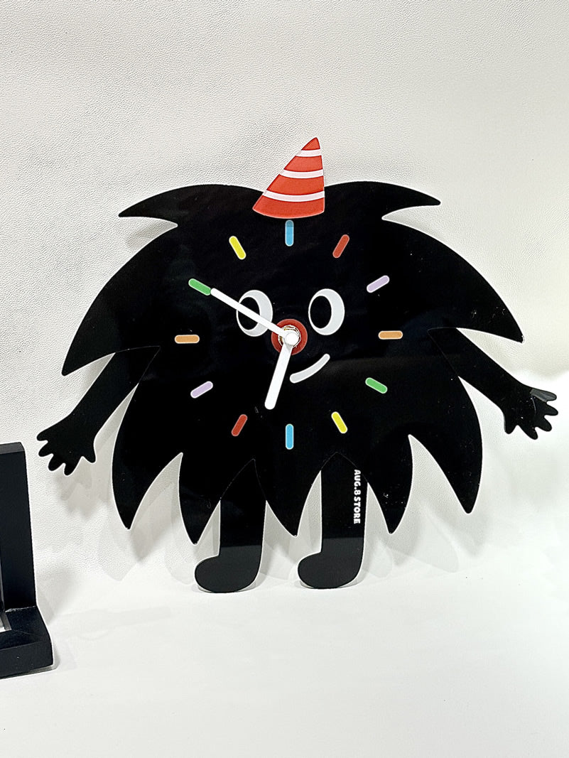 Fun Black Little Monster Decorative Wall Clock, Children'S Room Decoration-Homelova