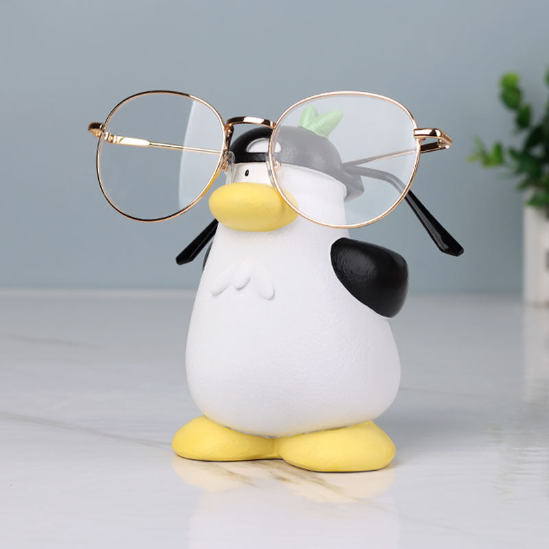 Fun Cartoon Seagull with Baseball Cap Glasses Stand -  Creative Desk Decor-Homelova