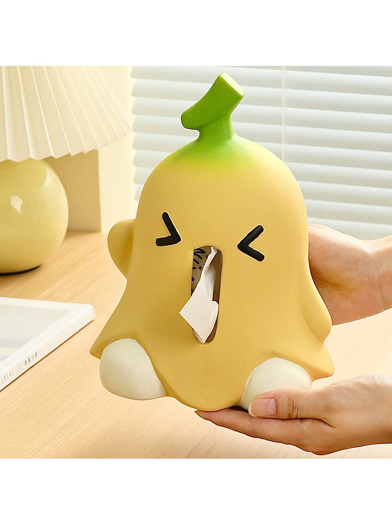 Funny Big Mouth Banana Art Tissue Box, Unique Home Decoration-Homelova