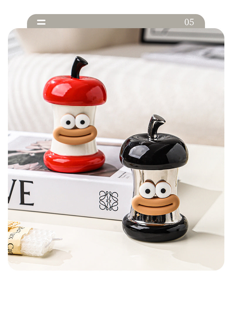 Funny Cartoon Apple Core Toothpick Holder, Christmas Decoration Gift-Homelova