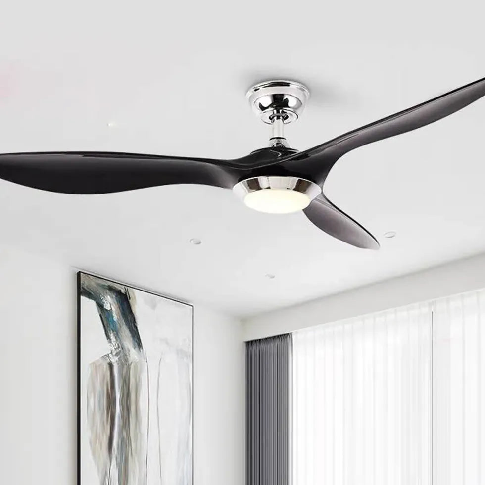 Minimalist Black Ceiling Fan with Light-Homelova