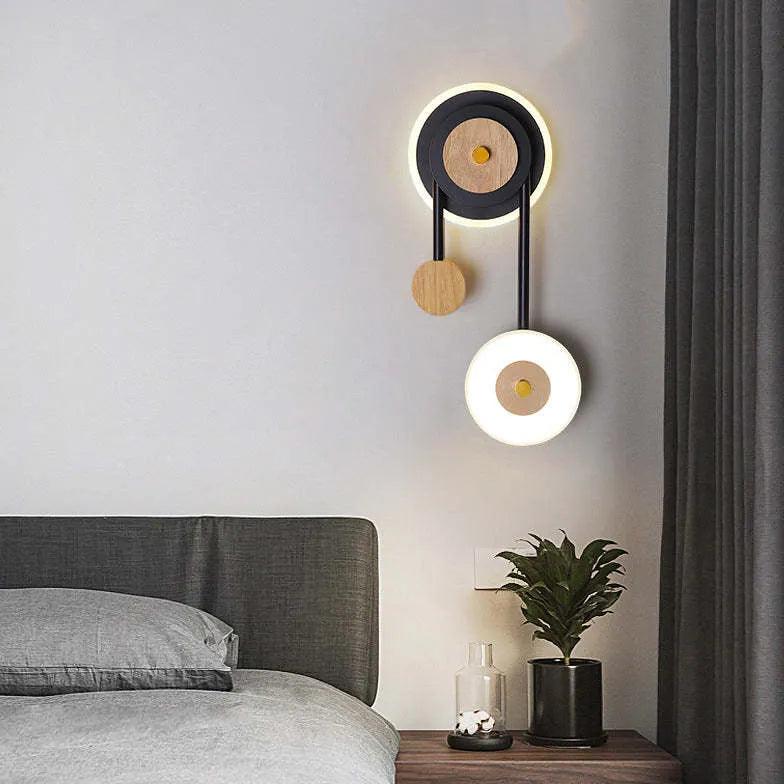 Geometry Modern Black Bedroom Wall Lights-Homelova