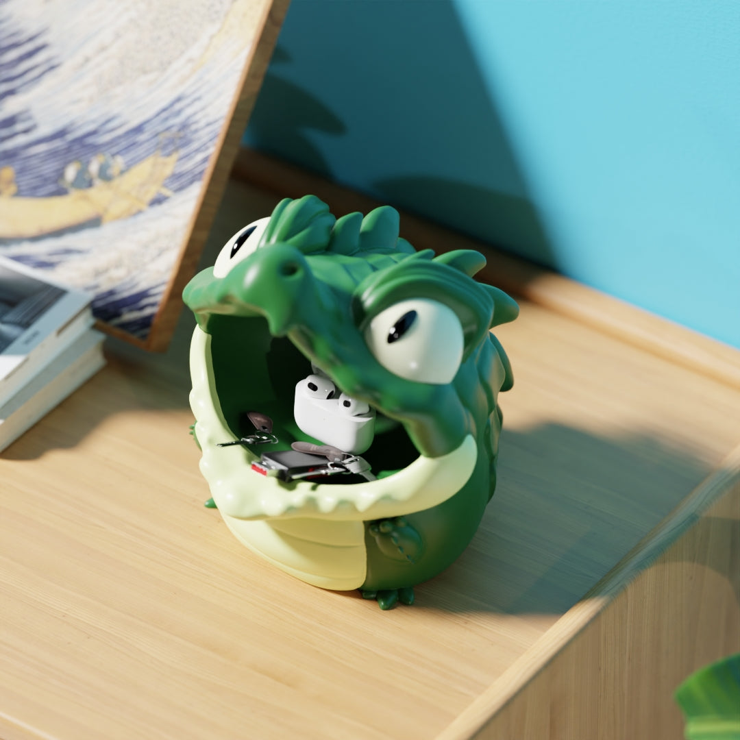 Green Crocodile Storage Box, Amazing Desktop Organizing,Cool Gift-Homelova