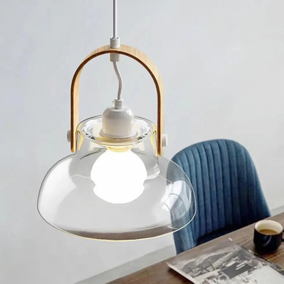 Transparent Glass Modern Dining Room Pendant Light-Homelova