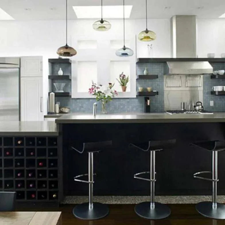 Streamlined Vintage Colored Glass Pendant Light-Homelova