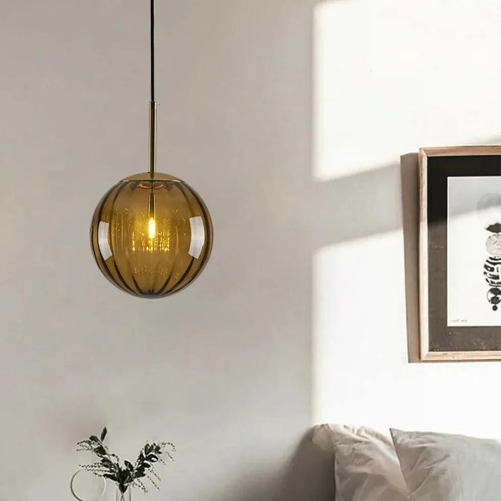 Colorful Vintage Transparent Glass Pendant Light-Homelova