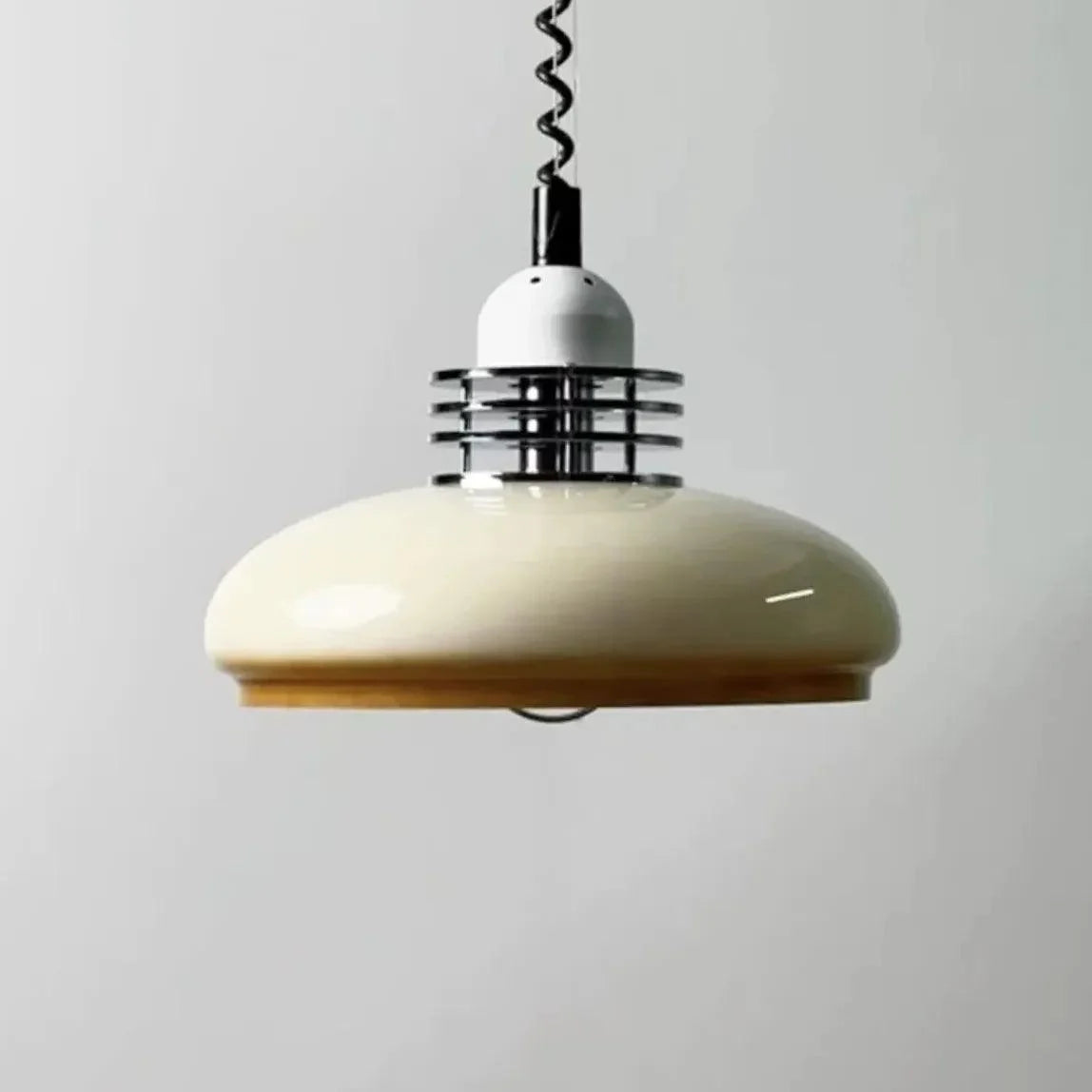 Amber Glass Adjustable Length Vintage Pendant Light-Homelova