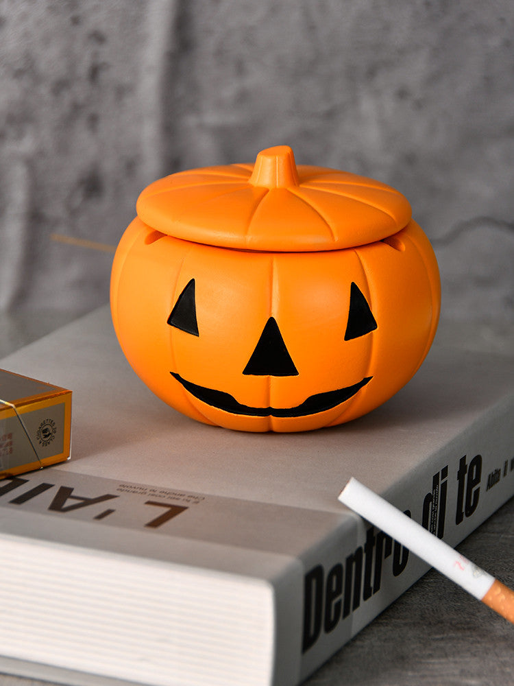 Halloween Decorated Orange Pumpkin Ashtray,Holiday Decoration-Homelova