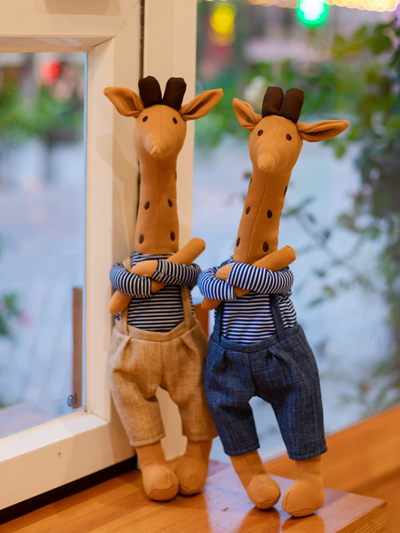 Handcrafted Plush Giraffe Toy, Birthday Gift,Small Doll-Homelova