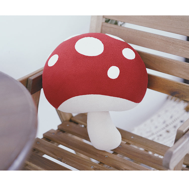 Handmade Red Plush Mushroom Pillow, Beautiful Gift, Photo Prop-Homelova