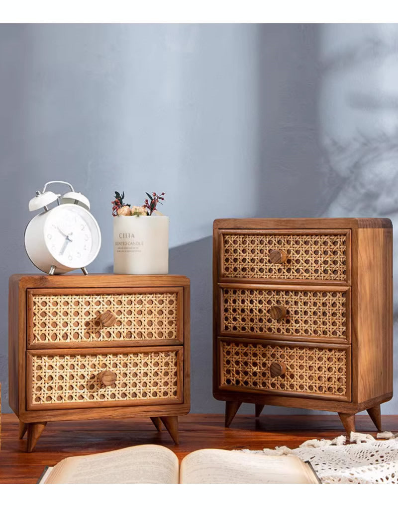Handmade Wooden Pastoral Style Drawer-Style Organizing Storage Box-Homelova