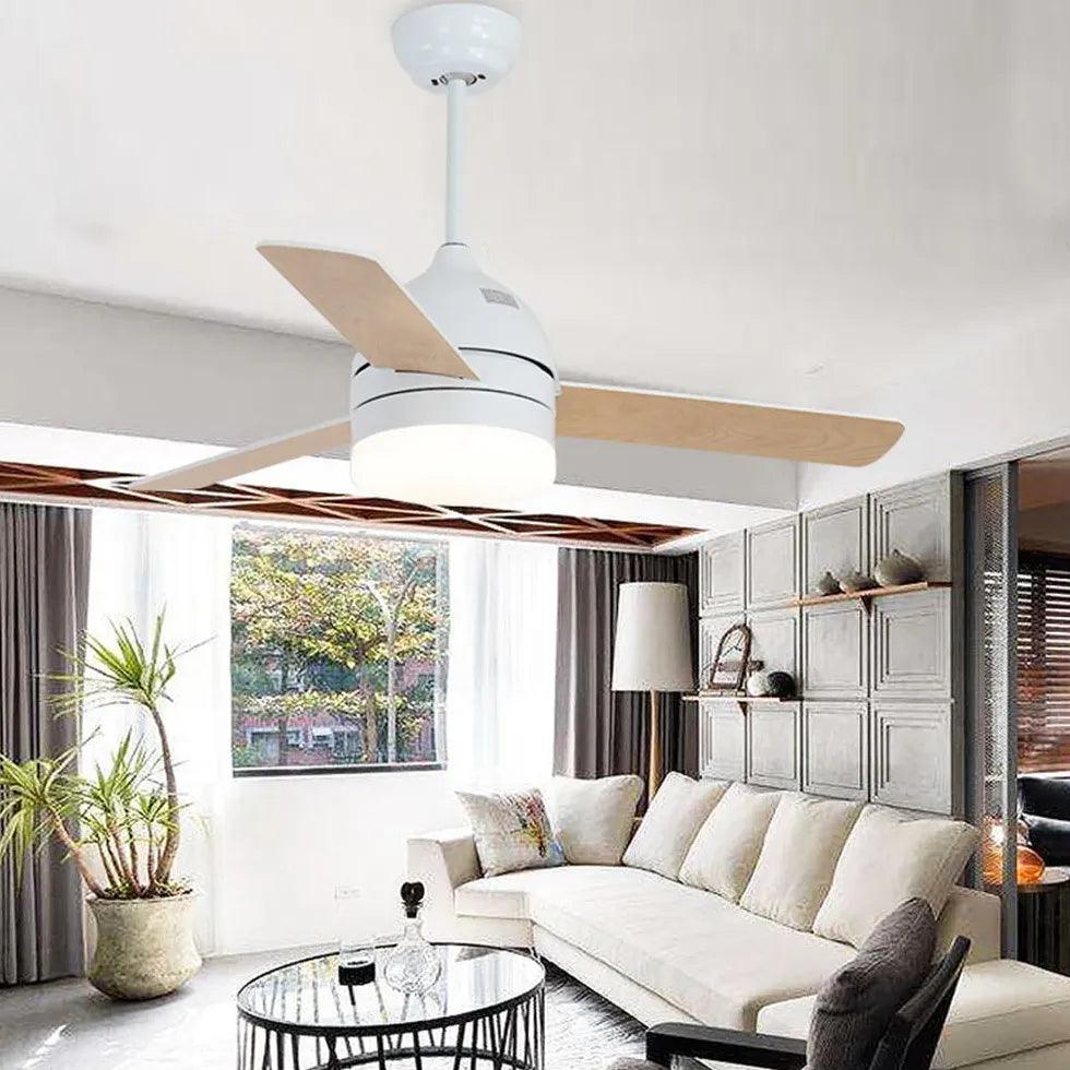 Black Modern Living Room Fan Light-Homelova
