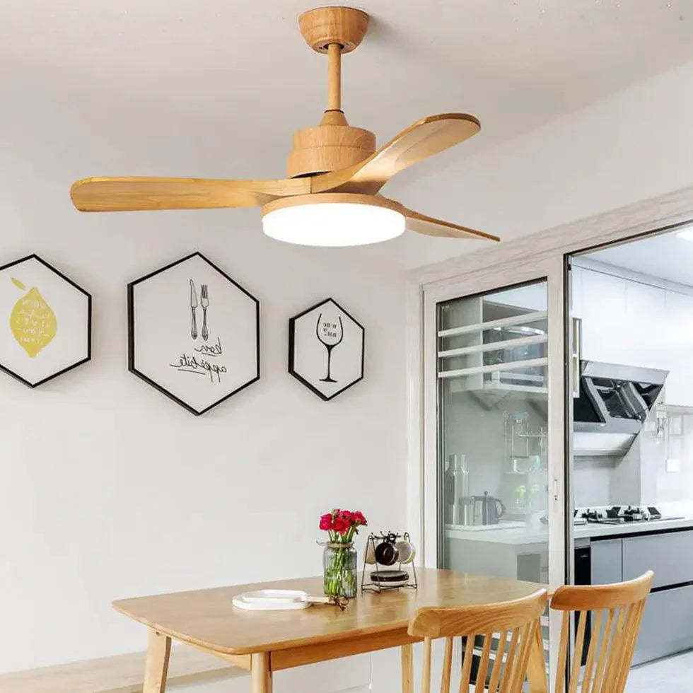 Black Wood for Dining Room Fan Light-Homelova
