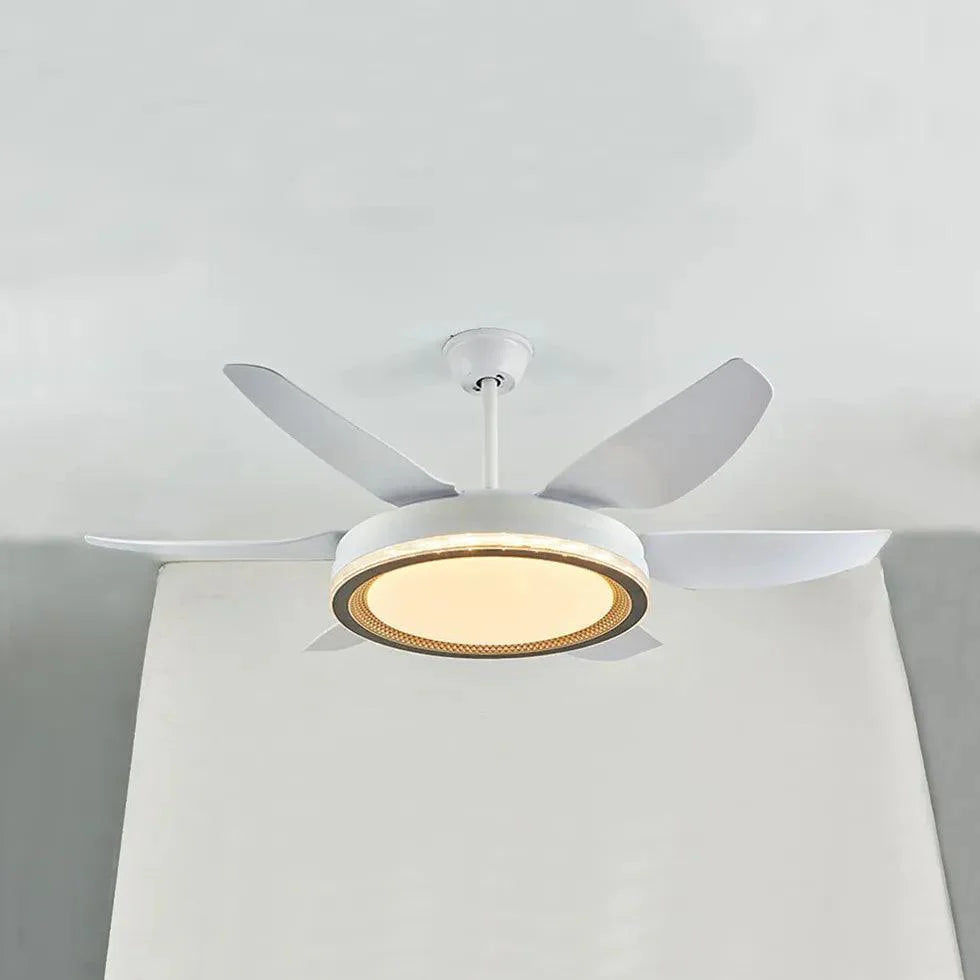 LED White Modern Living Room Fan Light-Homelova