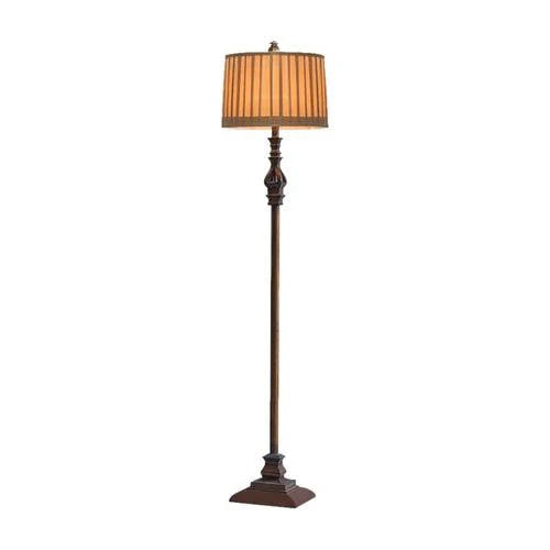 Pleated Shade Traditional Style Warm-Toned Floor Lamp-Homelova
