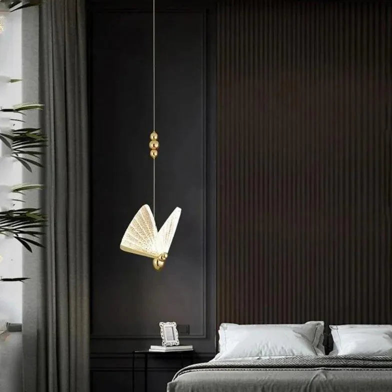 Butterfly Shaped Acrylic LED Bedroom Pendant Light-Homelova