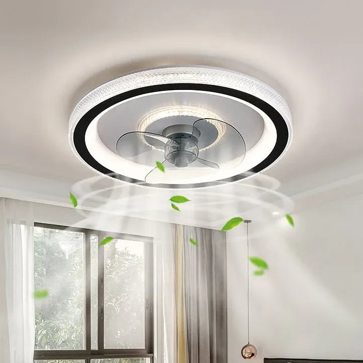 LED Round Ceiling Fan with Light-Homelova